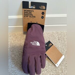 NORTH FACE Women's Shelbe Raschel Etip Gloves - Purple Size Medium NWT